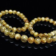ゴールドタイチンルチルネックレス 10mm [t162-748]