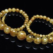 ゴールドタイチンルチルネックレス 12mm [t162-758]