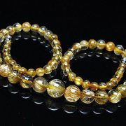 ゴールドタイチンルチルネックレス 10mm [t162-764]