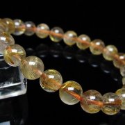 ゴールドタイチンルチルブレスレット 8mm [t171-8728]