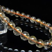 ゴールドタイチンルチルブレスレット 7mm [t171-8779]