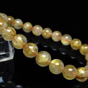 ゴールドタイチンルチルブレスレット 8mm [t171-8819]