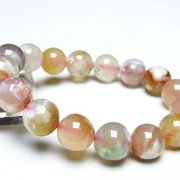 桜メノウ チェリーブロッサムアゲート ブレスレット 13mm [T213-1529]