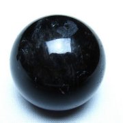 モリオン 純天然 黒水晶 丸玉 36mm [t220-10147]