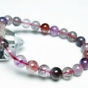 オイルインクォーツ （石油入り水晶） ブレスレット パキスタン産