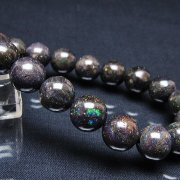 ✴️ ブラックオパールブレスレット　天然石　ギベオン　隕石　オパール　誕生石 ギベオン隕石 ブレスレット メテオライト ブレス シルバー 10mm