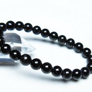 ブラックルチルクォーツブレスレット 8mm [T257-7238]