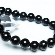 ブラックルチルクォーツブレスレット 11mm [T257-7279]