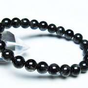 ブラックルチルクォーツブレスレット 8mm [T257-7293]