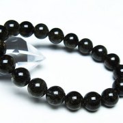 ブラックルチルクォーツブレスレット 10mm [T257-7603]