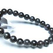 ブラックルチルクォーツブレスレット 8mm [t257-8156]