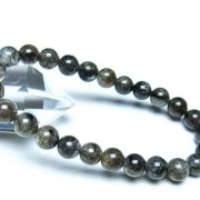 ブラックルチルクォーツブレスレット 9mm [t257-8161]