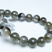 ブラックルチルクォーツブレスレット 12mm [t257-8272]