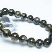ブラックルチルクォーツブレスレット 10mm [t257-8288]