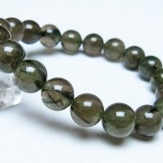 グリーンラビットヘアルチルクォーツブレスレット 10mm [t308-2452]