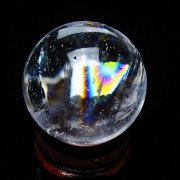 虹入りヒマラヤ水晶丸玉 28mm [t317-5383]