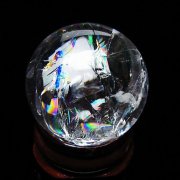 虹入りヒマラヤ水晶丸玉 27mm [t317-5395]