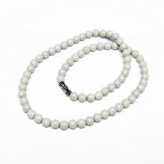 台湾産 北投石 天然ラジウム効果 ネックレス 6mm [t323-3162]