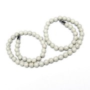 台湾産 北投石 天然ラジウム効果 ネックレス 6mm [t323-3182]