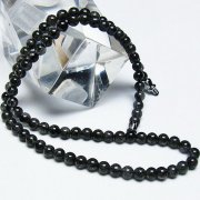ブラックルチルクォーツネックレス 5mm [T354-5918]