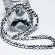 ブラックルチルクォーツネックレス 5mm [T354-5963]