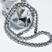 ブラックルチルクォーツネックレス 5mm [T354-5969]