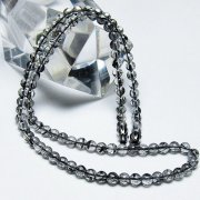 ブラックルチルクォーツネックレス 4mm [T354-5999]