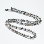ブラックルチルクォーツネックレス 4mm [T354-6064]