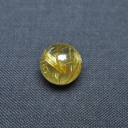 ゴールドタイチンルチル入り水晶丸玉 10mm [t355-1240]