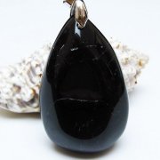 モリオン 純天然 黒水晶 ペンダント[T359-2121]