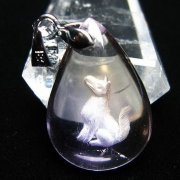 アメトリン十二支「戌」彫刻入りペンダント[T365-489]