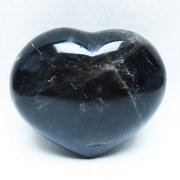 モリオン 純天然 黒水晶 ハート 置物[T375-5194]