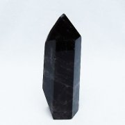 超希少　純天然黒水晶　モリオン鉱石六角柱　台座付き 黒水晶 （モリオン） 巨大六角柱（アクリル台座付き）No.1 高さ約35cm