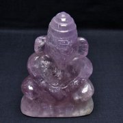 アメジスト　紫水晶　彫刻　瓢箪　置物　玉石 アメジスト 観音様 置き物 197g ブラジル バイーア州産 紫水晶