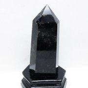 モリオン 純天然 黒水晶 六角柱[T43-8606]