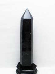 1.8Kgモリオン 純天然 黒水晶 六角柱 [t43-8683]