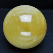 虹入り カルサイト丸玉55mm イエロー 虹入り カルサイト丸玉55mm イエロー