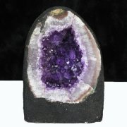 パワーストーン 天然石 アメジスト ガネーシャ 彫刻品 置物[T42-467]