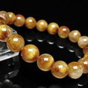 ゴールドタイチンルチルブレスレット 10mm [t473-5068]