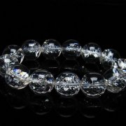 アイリスクォーツ 虹入り レインボークラック水晶 ブレスレット 18mm [T502-8722]