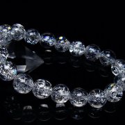 ⬛︎ヒマラヤ産 アイリスクォーツ 虹入り水晶 天然石 ブレスレット 約18ミリ ヒマラヤ 天然 レインボークォーツ 虹入り水晶 ブレスレット