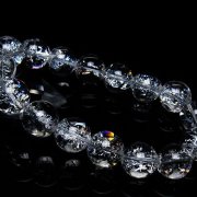 アイリスクォーツ 虹入り レインボークラック水晶 ブレスレット 14mm [T502-8989]
