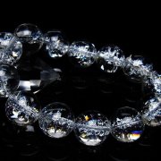 アイリスクォーツ 虹入り レインボークラック水晶 ブレスレット 18mm [T502-9010]