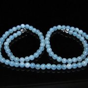 アクアマリンネックレス 5mm [T556-3542]
