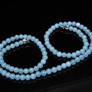 アクアマリンネックレス 4mm [t556-3563]