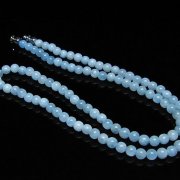 アクアマリンネックレス 4mm [T556-3573]
