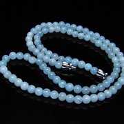 アクアマリンネックレス 4mm [T556-3582]