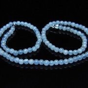 アクアマリンネックレス 4mm [t556-3730]
