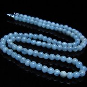 アクアマリンネックレス 4mm [t556-3745]