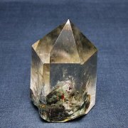 天然赤水晶六角柱 気まぐれ値下げ☆特大☆赤水晶☆六角柱☆台座つき 天然石 置物